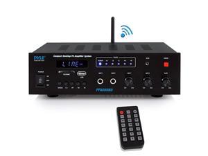 Wireless Bluetooth Karaoke Amplifier Home Car Bus Tours 300 Watts 2 Channel Digital Home Audio PA Receiver System 2 Microphone Input Control FM Radio USB12 Volt Power Option PFA600BU Wireless Bluetooth Karaoke Amplifier Home Car Bus Tours 300 Watts 2 Channel Digital Home Audio PA Receiver System 2 Microphone Input Control FM Radio USB12 Volt Power Option PFA600BU