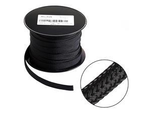 100ft 12 inch PET Expandable Braided Sleeving Black braided cable sleeve 100ft 12 inch PET Expandable Braided Sleeving Black braided cable sleeve