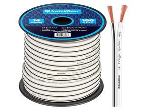 14 Gauge AWG 100ft Speaker Wire Cable White 14 Gauge AWG 100ft Speaker Wire Cable White
