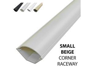 Black Ivory Adhesive Backed Hook Channel Wire Cord Cable Raceway Beige 