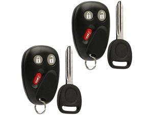 Set of 2 Car Key Fob Keyless Entry Remote with Ignition Key fits Chevy Cadillac OUC60270, OUC60221 GMC 