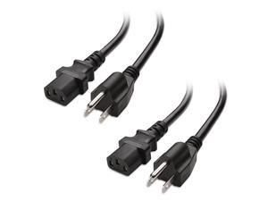 2Pack 16 AWG Heavy Duty 3 Prong Computer Monitor Power Cord in 6 Feet NEMA 515P to IEC C13