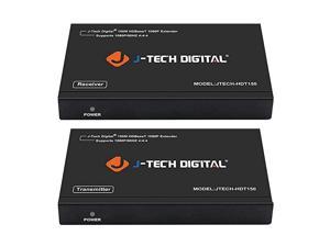 Long Range HDMI Extender Over Cat6 150m492ft HDBaseT 1080P Extender PoC BiDirectional IR Supports Dolby Digital DTS with EDID CEC RS232 Passthrough JTECHHDT150