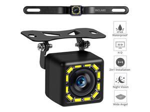 Backup Camera, Rear View Camera Ultra HD 12 LED Night Vision,Waterproof Reverse Camera 140° Wide View Angel with Multiple Mount Brackets for Universal s,SUV,Trucks,RV and More (HD) Backup Camera, Rear View Camera Ultra HD 12 LED Night Vision,Waterproof Reverse Camera 140° Wide View Angel with Multiple Mount Brackets for Universal s,SUV,Trucks,RV and More (HD)