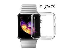 Clear Case for Apple Watch Series 3 38mm with Buit in TPU Screen Protector All Around Protective Case High Definition Clear UltraThin Cover for Apple iwatch 38mm Series 3 2 Pack Clear Case for Apple Watch Series 3 38mm with Buit in TPU Screen Protector All Around Protective Case High Definition Clear UltraThin Cover for Apple iwatch 38mm Series 3 2 Pack