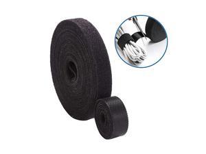 Fastening Tape Cable Ties Roll 3/5 Inch Double Side Hook Roll Hook and Loop Cord Management Wire Organizer Straps Black 12.6 Yard Fastening Tape Cable Ties Roll 3/5 Inch Double Side Hook Roll Hook and Loop Cord Management Wire Organizer Straps Black 12.6 Yard