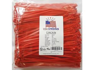 Ties. Standard Duty 7.6 Inch Premium Nylon Wire Management Zip-Ties. 50 LB Tensile Strength. USA Strong Ties (1000 Pack, Red) Ties. Standard Duty 7.6 Inch Premium Nylon Wire Management Zip-Ties. 50 LB Tensile Strength. USA Strong Ties (1000 Pack, Red)