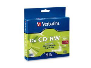 CDRW 700MB 2X12X Rewritable Media Disc 5 Pack Slim Case 95157 CDRW 700MB 2X12X Rewritable Media Disc 5 Pack Slim Case 95157