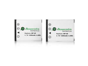 FinePix XP20 XP22 XP30 XP50 XP60 XP70 XP80 XP90 XP120 XP130 XP140 T350 T400 T500 T510 T550 T560 JX520 JX550 Powerextra 2 x NP-45 NP-45A NP-45B NP-45S Battery Compatible with Fujifilm INSTAX Mini 90 