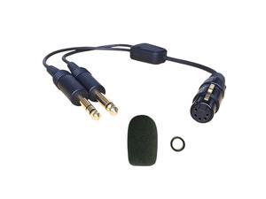Aviation headset ABGA Airbus XLR to GA dual plugs Pilot Headset Adapter 5 pin female airbus XLR connector to GA twin plugs aviation headset adapter free with super high density sponge with O ring Aviation headset ABGA Airbus XLR to GA dual plugs Pilot Headset Adapter 5 pin female airbus XLR connector to GA twin plugs aviation headset adapter free with super high density sponge with O ring