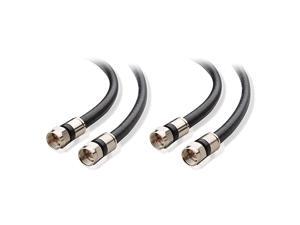 2-Pack CL2 in-Wall Rated (cm) Quad Shielded Coaxial (RG6 Cable, Coax Cable) in Black 15 Feet 2-Pack CL2 in-Wall Rated (cm) Quad Shielded Coaxial (RG6 Cable, Coax Cable) in Black 15 Feet