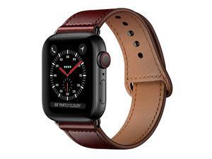 Compatible with iWatch Band 40mm 38mm Genuine Leather Replacement Band Strap Compatible with Apple Watch Series 5 4 3 2 1 38mm 40mm Reddish Brown Compatible with iWatch Band 40mm 38mm Genuine Leather Replacement Band Strap Compatible with Apple Watch Series 5 4 3 2 1 38mm 40mm Reddish Brown