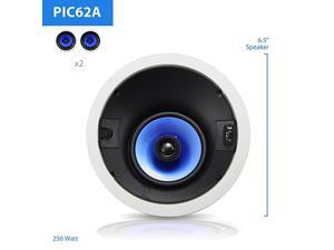 Home PIC62A 250 Watt 65Inch High Performance Directional TwoWay InCeiling Speaker System with Adjustable Treble Control Pair Home PIC62A 250 Watt 65Inch High Performance Directional TwoWay InCeiling Speaker System with Adjustable Treble Control Pair