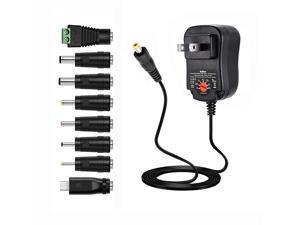 12W 3V 45V 5V 6V 75V 9V 12V Adjustable Voltage Universal ACDC Adapter Power Supply for Household Electronics 1A Max BN