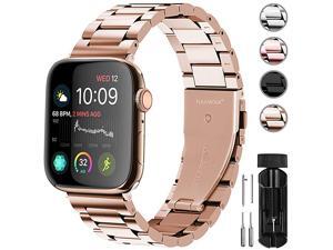 Compatible Apple Watch Band 44mm 40mm 38mm 42mm Stainless Steel Metal for Apple Watch Series 5 4 3 2 1 Bands 42mm 44mm Series 4 Gold