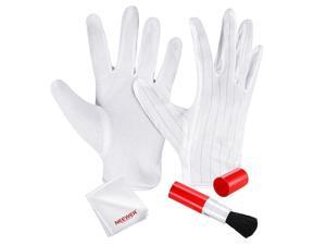 3-in-1 DSLR Camera Cleaning Kit - 1 Pair Anti-Static Gloves, Lens Brush, and Microfiber Cleaning Cloth for Canon Nikon Sony Panasonic Olympus Cameras and Camcorder Lens 3-in-1 DSLR Camera Cleaning Kit - 1 Pair Anti-Static Gloves, Lens Brush, and Microfiber Cleaning Cloth for Canon Nikon Sony Panasonic Olympus Cameras and Camcorder Lens