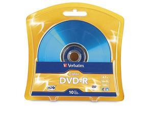DVDR 47GB 16x AZO Recordable Media Disc 10 Disc Blister Assorted Colors 97513 DVDR 47GB 16x AZO Recordable Media Disc 10 Disc Blister Assorted Colors 97513