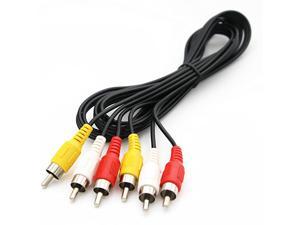 Video Cable,Composite Cord 6 ft RCA to RCA M/Mx3,AV Cable for TV,DVD,VCD etd.