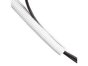 White Cable Tube | 3 7quot Flexible Cable Management Sleeve | Wire Organizer to Hide Cords from TVs PCs and Game Consoles | 125 Inch Diameter White Cable Tube | 3 7quot Flexible Cable Management Sleeve | Wire Organizer to Hide Cords from TVs PCs and Game Consoles | 125 Inch Diameter