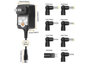 15W Universal AC DC Adapter 3V 45V 5V 6V 75V 9V 12V Multi Voltage Switching Power Supply Replacement wMultiTips for 312V Household Electronics Routers CCTV IP Cameras Smartphone Speakers 15W Universal AC DC Adapter 3V 45V 5V 6V 75V 9V 12V Multi Voltage Switching Power Supply Replacement wMultiTips for 312V Household Electronics Routers CCTV IP Cameras Smartphone Speakers
