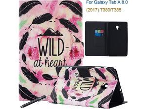 Samsung Galaxy Tab A 80 2017 Case Slim Auto SleepWake Portfolio Case Flip Stand Cover for Samsung Galaxy Tab A 80 Inch 2017 SMT385 4GLTE T380 WiFi Tablet BlackPink Feather Samsung Galaxy Tab A 80 2017 Case Slim Auto SleepWake Portfolio Case Flip Stand Cover for Samsung Galaxy Tab A 80 Inch 2017 SMT385 4GLTE T380 WiFi Tablet BlackPink Feather