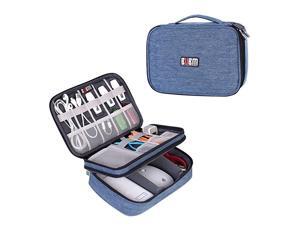 Electronic Organizer Double Layer Travel Gadget Storage Bag for Cables Cord USB Flash Drive Power Bank and Morea Sleeve Pouch for 79 iPad Mini MediumDenim Blue Electronic Organizer Double Layer Travel Gadget Storage Bag for Cables Cord USB Flash Drive Power Bank and Morea Sleeve Pouch for 79 iPad Mini MediumDenim Blue
