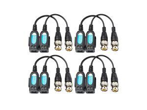 4 Pair HD Video Balun Connectors BNC Male to 2 Screw Terminal Balum Solderless Connector Passive HD CVIAHDTVICVBS Signal Transceivers 4 Pair HD Video Balun Connectors BNC Male to 2 Screw Terminal Balum Solderless Connector Passive HD CVIAHDTVICVBS Signal Transceivers