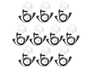 FBI Style Surveillance Covert Headset Earpiece Mic for HYT (Hytera) Radios Motorola radioa CLS1110 CLS1410 CLS1413 CLS1450 CLS1450C CP200 PR400 CP100 TC-500 (10 Pack)