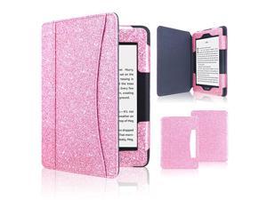 Case Fits AllNew Kindle 10th Generation 2019 and 8th Gen 2016 ONLY NOT FIT Kindle PaperwhiteKindle Oasis Folio Smart Leather Cover with Auto Wake Sleep Front Pocket Glitter Pink