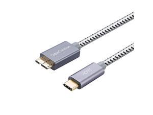 USB C to MicroB 30 Gen 210G  1ft USB 31 Type C Cable Braided Compatible with MacBook Pro HDD External Hard Driver amp Samsung S10S9S8 03M Gray