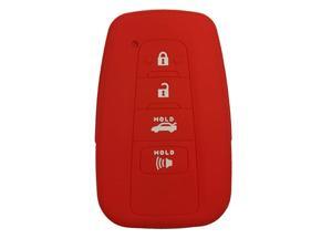 Rubber 4 Buttons Smart Key Fob Cover Case Shell Keyless Jacket Wallet Holder for 2018 Toyota Camry CHR Prius HYQ14FBC Red Rubber 4 Buttons Smart Key Fob Cover Case Shell Keyless Jacket Wallet Holder for 2018 Toyota Camry CHR Prius HYQ14FBC Red