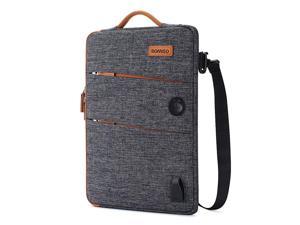 14 Inch Waterproof Laptop Bag Canvas with USB Charging Port Headphone Hole for 14 Laptops Apple Acer Chromebook 14 HP Pavilion 14 Stream 14 Lenovo Dell MSI Dark Grey