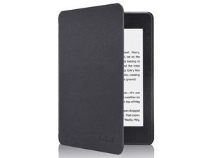 Kindle Paperwhite Case - All New PU Leather Smart Cover with Auto Sleep Wake Feature for Kindle Paperwhite 10th Generation 2018 Released, Black