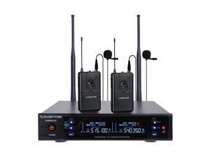 Metal 200 Channels UHF Wireless Microphone System with 2 Lavalier Mics 2 Bodypack Transmitters and Auto Scan for Church School Outdoor Wedding Meeting Party and Karaoke SWM26U2LL Metal 200 Channels UHF Wireless Microphone System with 2 Lavalier Mics 2 Bodypack Transmitters and Auto Scan for Church School Outdoor Wedding Meeting Party and Karaoke SWM26U2LL