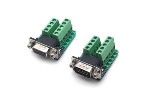 DB9 DSUB 9 Pin Male and Female Adapter RS232 to Terminal Board Signal Module