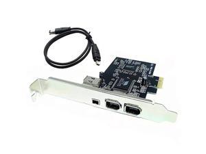 PCIe Firewire Card for Windows 10 IEEE 1394 PCI Express Controller 4 Ports3 x 6 Pin and 1 x 4 Pin 1394a Firewire 800 Adapter for Windows 78Mac OS with Low Profile Bracket and Cable