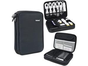 Electronic Organizer Double Layer Cable Organizer Bag Travel Gadget Storage Case for USB Cable Hard Drive Power Bank Digital Camera iPad MiniTablet or EBook up to 79 Black Electronic Organizer Double Layer Cable Organizer Bag Travel Gadget Storage Case for USB Cable Hard Drive Power Bank Digital Camera iPad MiniTablet or EBook up to 79 Black