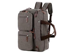 Convertible Briefcase Backpack 17 Inch Laptop Bag Case Business Briefcase HB22 Grey