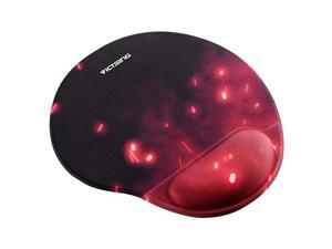 Mouse Pad Ergonomic Mouse Pad with Gel Wrist Rest Support Gaming Mouse Pad with Lycra Cloth NonSlip PU Base for Computer Laptop Home Office amp Travel Red and Black Mouse Pad Ergonomic Mouse Pad with Gel Wrist Rest Support Gaming Mouse Pad with Lycra Cloth NonSlip PU Base for Computer Laptop Home Office amp Travel Red and Black
