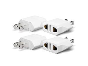 US USA Plug Adapter EU European to America Japan Canada American Travel Plug Adapter Europe to USA Power Outlet Adapters Wall Plugs 4Pack