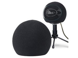 Blue Snowball Pop Filter Customizing Microphone Windscreen Foam Cover for Improve Blue Snowball iCE Mic Audio Quality Black