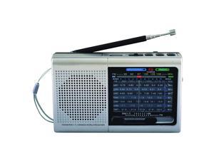 9 Band Bluetooth Radio with AMFM and SW17 Sliver SC1080BTSilver