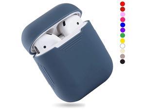 AirPods Case Premium UltraThin Soft Skin Cover Compatible with Apple AirPods 2 1 Deep Blue