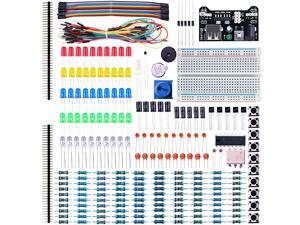 Electronic Fun Kit Bundle with Breadboard Cable Resistor Capacitor LED Potentiometer 235 Items for Arduino Respberry Pi Electronic Fun Kit Bundle with Breadboard Cable Resistor Capacitor LED Potentiometer 235 Items for Arduino Respberry Pi