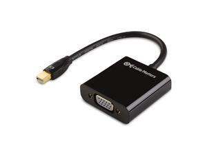 Mini DisplayPort to VGA Adapter Mini DP to VGA in Black Thunderbolt and Thunderbolt 2 Port Compatible Mini DisplayPort to VGA Adapter Mini DP to VGA in Black Thunderbolt and Thunderbolt 2 Port Compatible