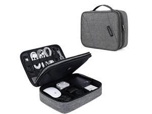 Electronic Organizer Double Layer Travel Cable Organizer Cases Electronics Accessories Storage Bag for 105 Inch iPad Pro iPad air Cables Kindle Grey Electronic Organizer Double Layer Travel Cable Organizer Cases Electronics Accessories Storage Bag for 105 Inch iPad Pro iPad air Cables Kindle Grey