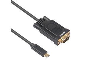 USBC to VGA 6 Feet Cable Thunderbolt 3 USB Type C to VGA Adapter Male to Female GoldPlated Cord Compatible for Apple New MacBook 201820172016 USBC to VGA 6 Feet Cable Thunderbolt 3 USB Type C to VGA Adapter Male to Female GoldPlated Cord Compatible for Apple New MacBook 201820172016