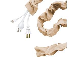 Fabric Cord Cover 6 ft Hides Cables Great for Lamps Light Fixtures and Desks Cable Management Easy Installation Champagne 40730 Fabric Cord Cover 6 ft Hides Cables Great for Lamps Light Fixtures and Desks Cable Management Easy Installation Champagne 40730