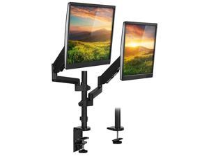 Dual Monitor Arm Mount Desk Stand | 2 Vertical Stackable Arms | Articulating Double Gas Springs Height Adjustable | Two 24 27 29 30 32 Inch VESA 75 100 Compatible Screens | Clamp and Grommet Dual Monitor Arm Mount Desk Stand | 2 Vertical Stackable Arms | Articulating Double Gas Springs Height Adjustable | Two 24 27 29 30 32 Inch VESA 75 100 Compatible Screens | Clamp and Grommet