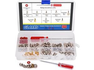 180Pieces Phillips Head Computer PC Spacer Screws Assortment Kit for Hard Drive Computer Case Motherboard Fan Power Graphics Extra Phillips Screwdriver 180Pieces Phillips Head Computer PC Spacer Screws Assortment Kit for Hard Drive Computer Case Motherboard Fan Power Graphics Extra Phillips Screwdriver